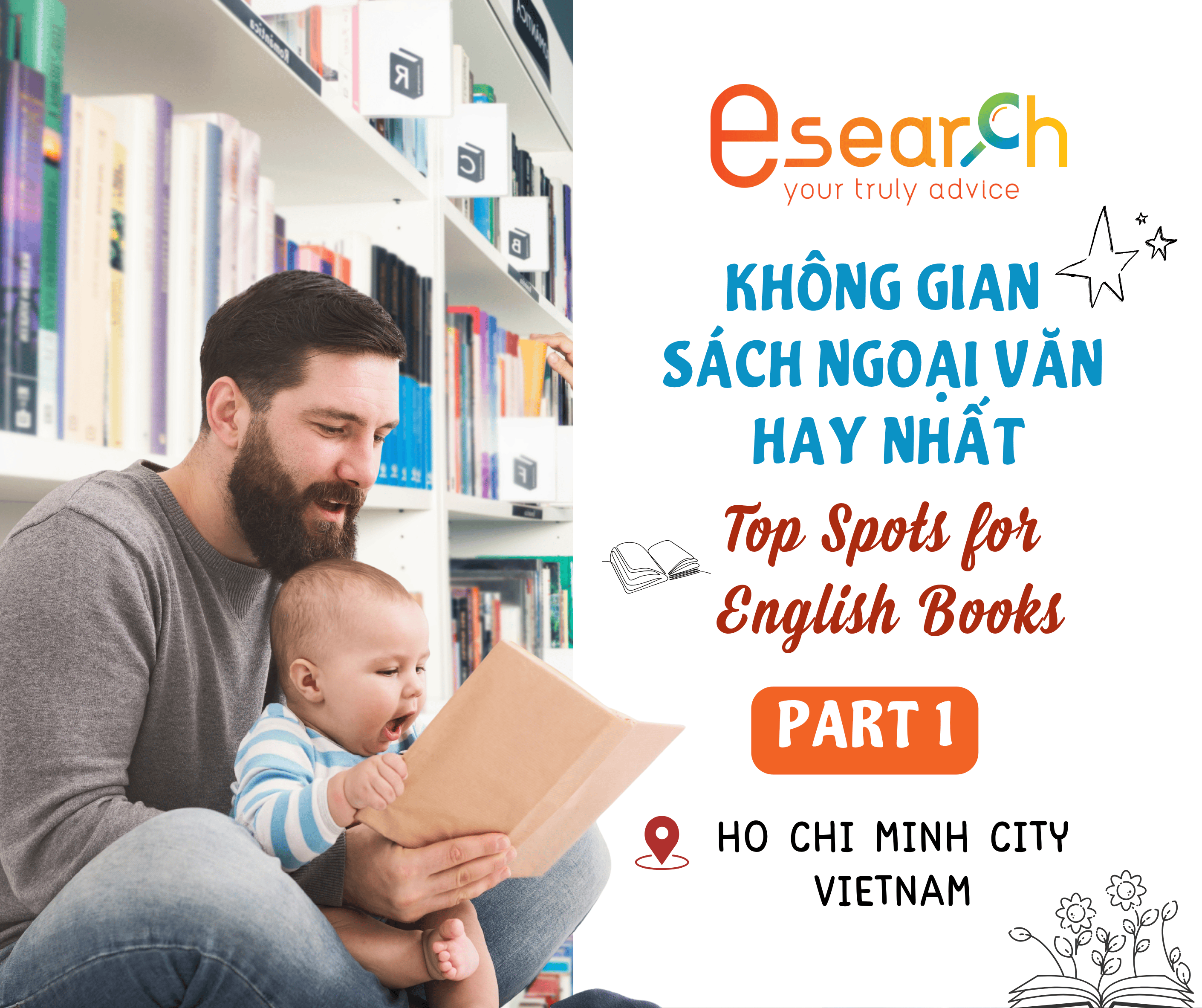 esearch, tìm kiếm trường học, nhà sách, sách ngoại văn, sách tiếng Anh, Saigon, TP.HCM, Việt Nam